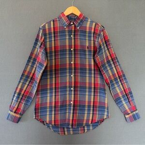 Ralph Lauren Custom Fit Plaid Button-Down Shirt – Men’s Small